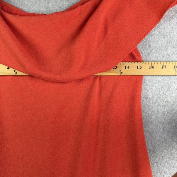 Charles Henry Off Shoulder Dress Womens S Orange Mini City Party Modern USA Made - Picture 3 of 11